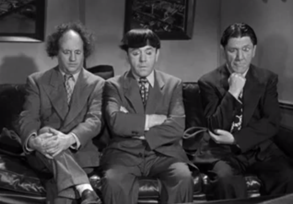 Funny movie quote from the Three Stooges short film, Slaphappy Sleuths - did you ever get a commission?