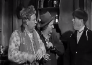 Guns A Poppin' - the Three Stooges - Joe, Larry and Moe making spaghetti