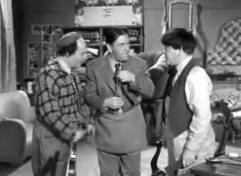 Funny movie quotes from Hugs and Mugs, starring the Three Stooges