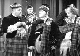Funny movie quotes from Pardon My Scotch (1935) starring the Three Stooges-Moe Howard,Larry Fine, Curly Howard
