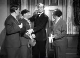 Funny movie quotes from Dopey Dicks (1950) starring the Three Stooges (Moe, Larry, Shemp)