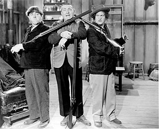 Funny movie quotes from Idiots Deluxe, starring the Three Stooges