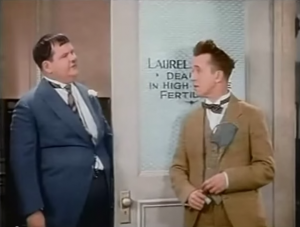 Funny movie quotes from Chickens Come Home – a very funny movie, where Oliver Hardy is being blackmailed – and Stan Laurel “helps” him!