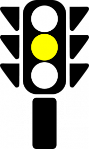 Yellow traffic light