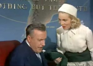 Fred Clark and Janet Leigh in "Living It Up"