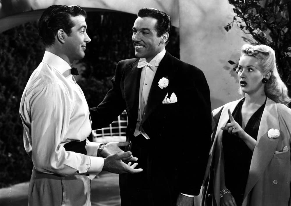 Betty Grable, John Payne, Cesar Romero - the romantic triangle in "Springtime in the Rockies"