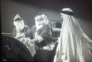 Moe, Larry, and Shemp disguised as Santa Claus to sneak into the palace in "Malice in the Palace"