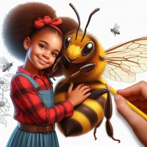 Three Bees - a sweet story of three hurt bees, and how their hive sisters came to the rescue, as told by a young girl